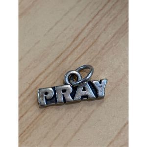 .925 Pray Sterling Silver Jewelry Charm